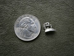 TINY Old-Fashioned Clothes Flat Iron Vtg Sterling Silver Bracelet Charm Pendant
