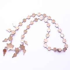 NO TARIFF Antique Bohemian Garnet Necklace Collier Tombac Gilded