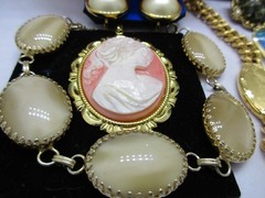 Vtg/Now/Deco/Jewelry Lot Locket Cameo 925 Box CROWN TRIFARI SWISS MONET+s/Signed