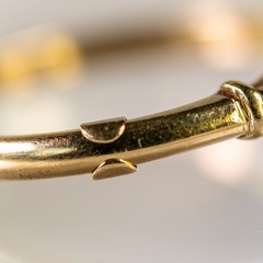 Vintage British 9CT Yellow Gold White Opal Ring Solitaire Split Shoulder Sz 6.75