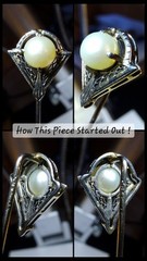 14k Lapel Stick Pin & 0.93ct Diamond 🔥 Modified Reclaimed Antique 🔥 VIDEO