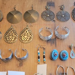 Lot Of 40 Pairs Wearable Vintage Fashion Earrings Wear Or Resell Great Variety