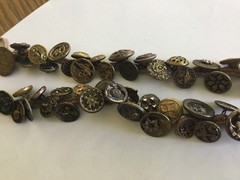 ANTIQUE BUTTON Bracelets European , West Germany, Czech. Circa 1900 2 BRACELETS