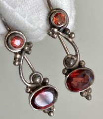 Vintage Sterling Silver Earrings 925 Drop Ladies ~ 1 Ear Wire Bend Needs Strait