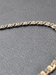Vintage 925 Sterling Silver Flat Cuban Link 7″ Bracelet Retro 2.46g