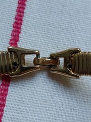 Vtg Choker Flatten Snake goldtone Signed TRIFARI black Enamel Statement 70s-80s