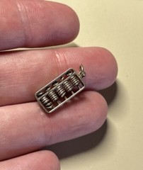 Vintage 1960s Sterling Abacus 3D Moving Charm