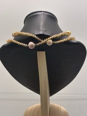 Vintage Pearl ,Crystal Aurora Borealis Pearl Bead Necklace