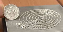 NOT AVAILABLE ! 925 19” READ ! Dainty Link Sterling Silver Necklace Chain