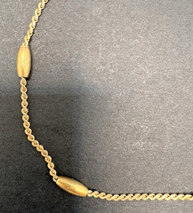 Vintage Avon Gold Tone Station Beaded Chain Bracelet Minimalist Dainty 7.25″