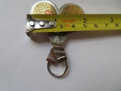 Vintage Tennis Racquet Brooch Multicolored Metal Eye Glasses Holder