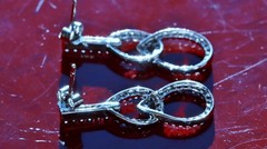 14k white gold earrings 0.45ct natural diamond 1.12″ teardrop dangle 3.54g N3777