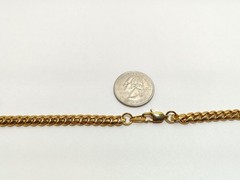 Wonderful 20″ Vint Genuine 18kgp Heavy Gold Plate Chain Link Necklace 5.7mm wide