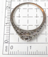 Antique Art Deco 1920’s European Diamond Engagement Rg 18KW Sz 6.25 UK-M EGL USA