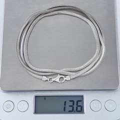 Vintage Italian Sterling Silver 925 Snake Link Chain Necklace 25″