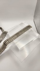 Vintage Rhinestone Choker Necklace Bracelet Set Clear Crystal Collar Bridal 16″