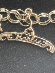 Vintage 1990 Sterling Silver Nostalgic Barbie Charm Bracelet w/box COA