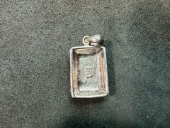 2.23g Vintage Sterling Silver 925 Pendant Blue Red Green Rectangle Pattern M