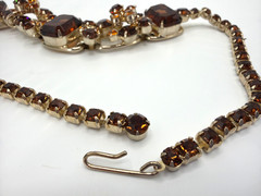 JULIANA D&E Amber Topaz Emerald-Shaped Rhinestones 5-Link Necklace