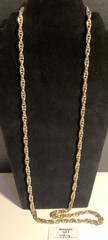 Sarah Coventry Gold Tone Link Rope Chain Necklace 37″