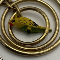 Vintage Gold Tone Parrot Dangle Earrings Womens Screw Back 2 In Jewelry