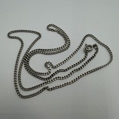Vintage 925 Sterling Silver Necklace Unisex Jewelry Curb Chain 57 cm
