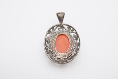 Vintage Jezlaine Sterling Silver 925 Cameo Pendant