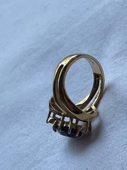 Vintage 17mm size (6.5 in USA) fancy ring 14k gold filled USA made