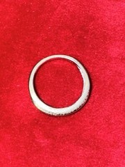 Sterling Silver and Diamond Band Size 6 3/4- Round