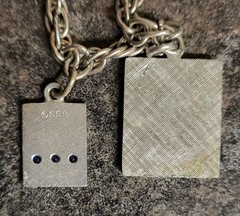 GM General Motors Canada Employee Service Award Bracelet Double Charm SS