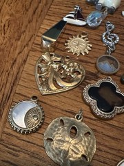 Vintage To Modern 40 Charms Lot Enamel Rhinestones Cameos Hearts Ace Flamingo