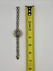 VTG Antique Art Deco Sterling Silver Rhinestone Cage Bracelet – Made in Germany.