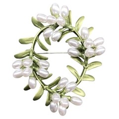 Fashion Antique Brooch Enamel Pearl Pin Accessories For Woman Wedding Party Gift