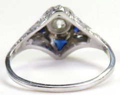 Antique Art Deco 1920’s Diamond Engagement Ring 14K-18K Size 6 UK-L1/2 EGL USA