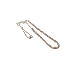 Anne Klein Rose Gold Tone Necklace & Bracelet Set Rhinestone Tag New