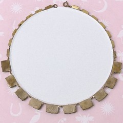 Vtg 1930s Art Deco Czech Vauxhall Foiled Glass Necklace
