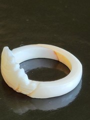 Vintage Bird /Dove Shaped Carved Bone Ring Size 8