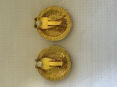 Vintage Paolo Gucci Horse Head Button Clip Earrings Signed Rare Runway Jewelry
