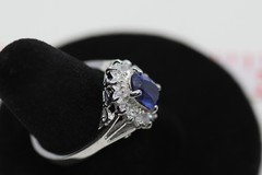 Blue Gemstone Ring Sterling Silver