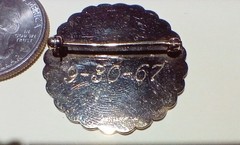 Vintage LaMode Karate Clad Initials BWE Brooch Pin