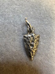 Vintage Arrowhead Sterling Silver Spring Ring Classic Charm Pendant 6195