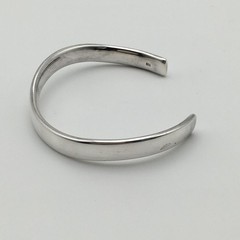 Vintage EMPORIO ARMANI Sterling Silver Curved Cuff Bracelet 5” Marked 925 28g#26