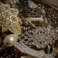 Vintage to Now Jewelry Lot, All Wearable Untested. No Broken. Box A9