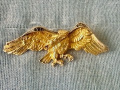 ART NOUVEAU GOLD FIX,STERLING SILVER and MARCASITES DRAGON BROOCH.c1920