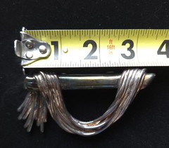Vintage Israeli Modernist Sterling Silver Hand Brooch Pin Wire Wrapped 925 31g