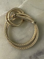 Vintage Mid Century Modernist Brooch Lot 5pc Signed Gerry’s Abstract Gold Silver