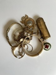 Vintage Junk Drawer Lot With Sterling Silver And Gold Fill Jewelry