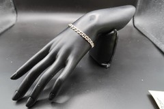 Vtg Sterling Silver Mariner or Anchor Link Bracelet 925 6.5″ Beautiful
