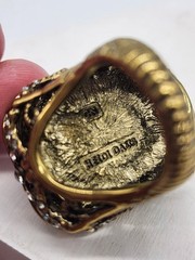 Retired Vintage Heidi Daus Dynasty Bangle Bracelet and Ring Set