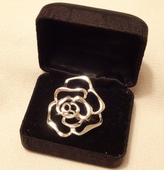 Large Sterling Silver Ring Free Form Vintage Size 6.5